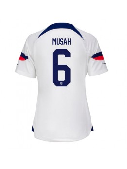 Ženski Nogometna dresi replika Združene države Yunus Musah #6 Domači SP 2022 Kratek rokav